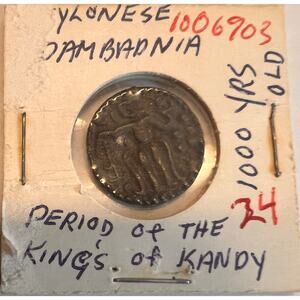 Ancient Sri Lanka “Yonesa” Coin – Dambadeniya / Kandy Period – 1000+ Years Old